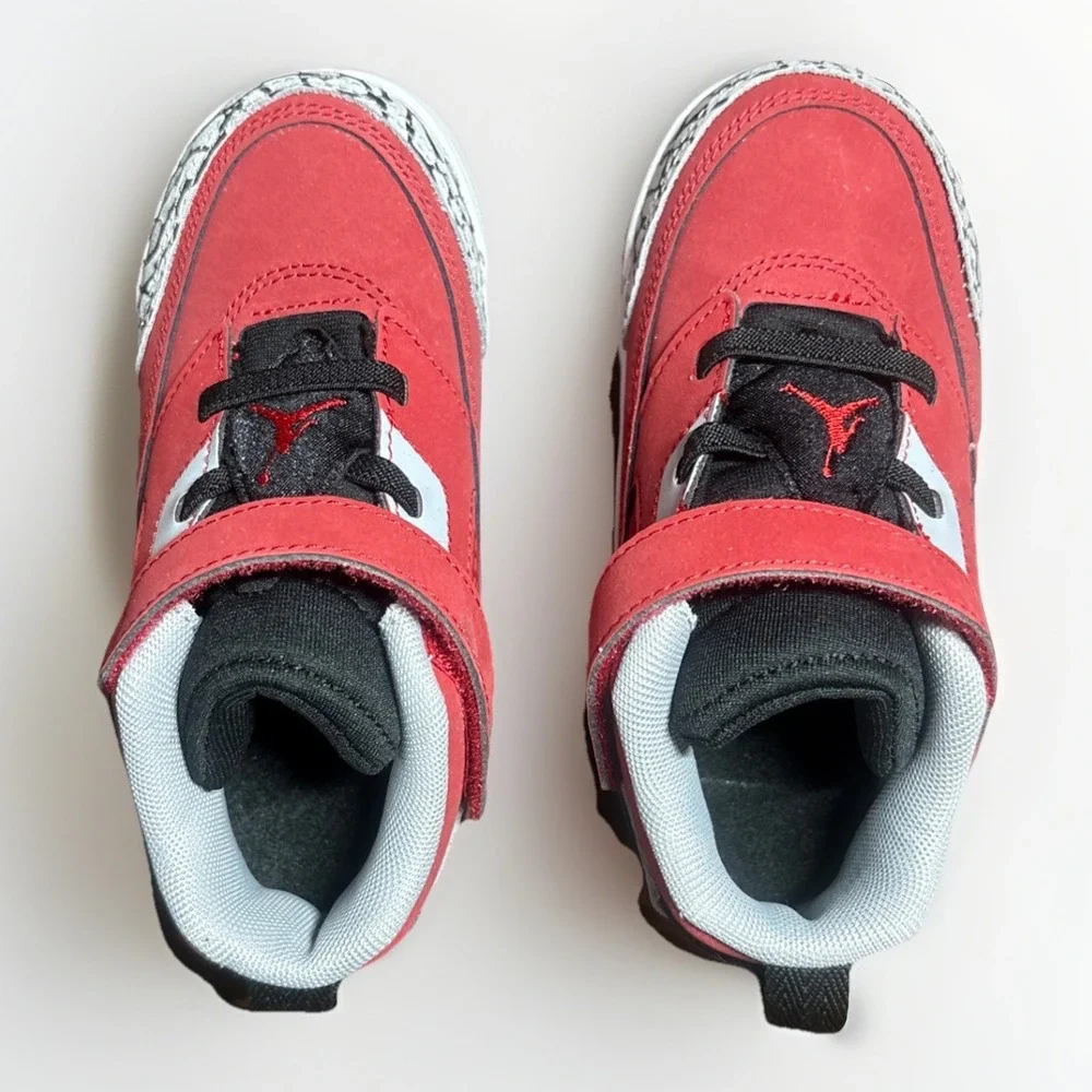 Jordan Toddlers‎ Spizike Low (TD) Sneakers Slip On Red Gray Size 9c NEW IN BOX